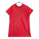 MUNSING WEAR マンシングウェア 2022年モデル 襟付 半袖Tシャツ チュニック レッド系 L 【中古】ゴルフウェア レディース