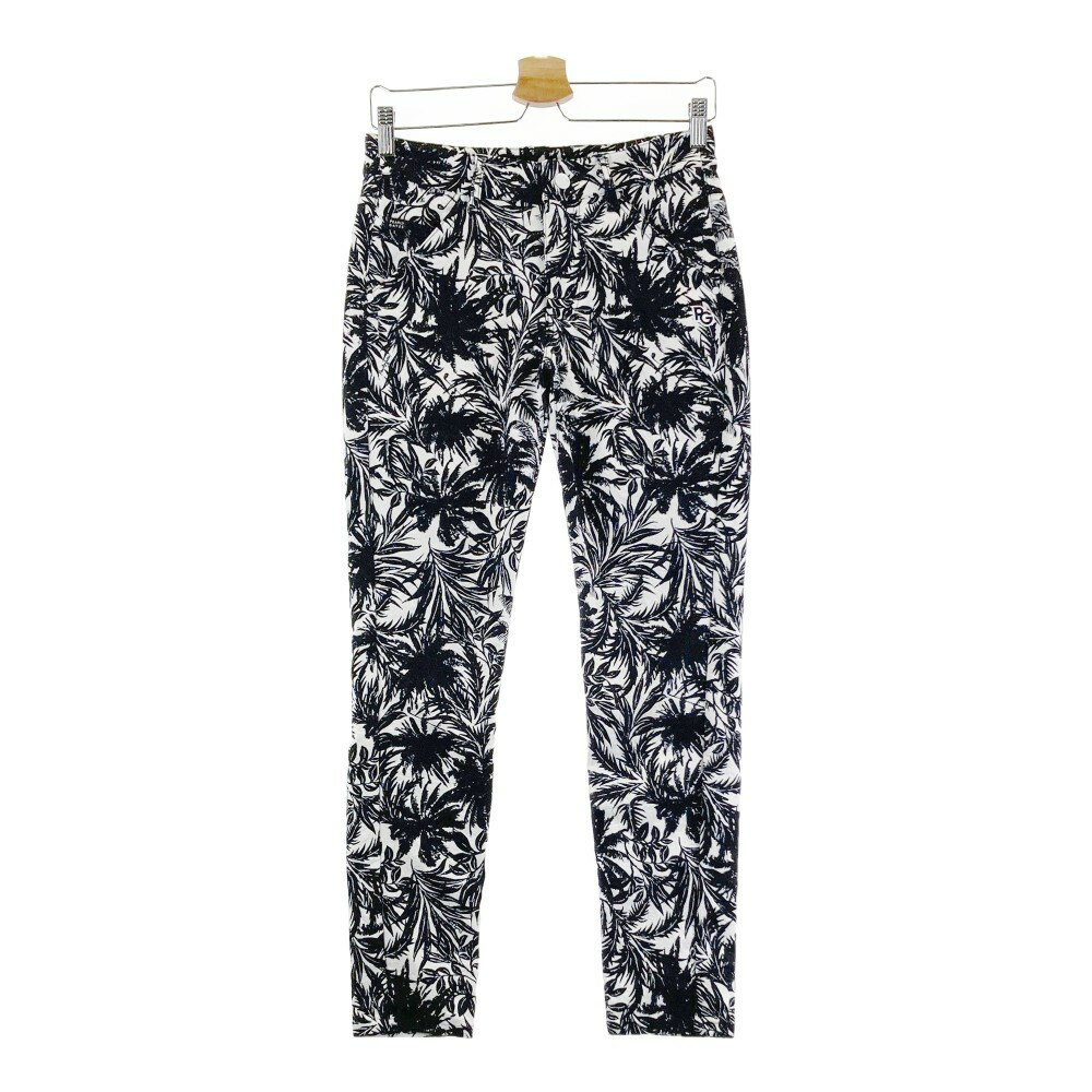 PEARLY GATES パーリーゲイツ 2023年モデル ストレッチパンツ ボタニカル柄 ブラック系 0 【中古】ゴル..