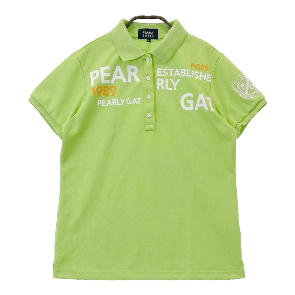 PEARLY GATES パーリーゲイツ 半袖ポロシャツ グリーン系 0 【中古】ゴルフウェア レディース