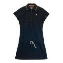 PUMA GOLF プーマゴルフ 半袖ワンピース ブラック系 M 【中古】ゴルフウェア レディース