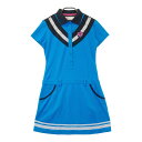VIVA HEART ビバハート 半袖 ポロワンピース ブルー系 38 【中古】ゴルフウェア レディース