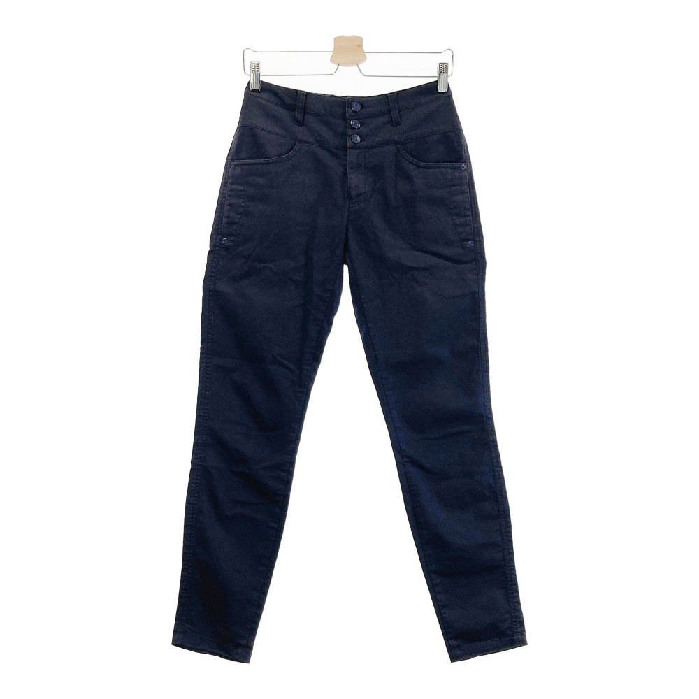 JACK BUNNY ジャックバニー ストレッチパンツ ネイビー系 2 【中古】ゴルフウェア レディース