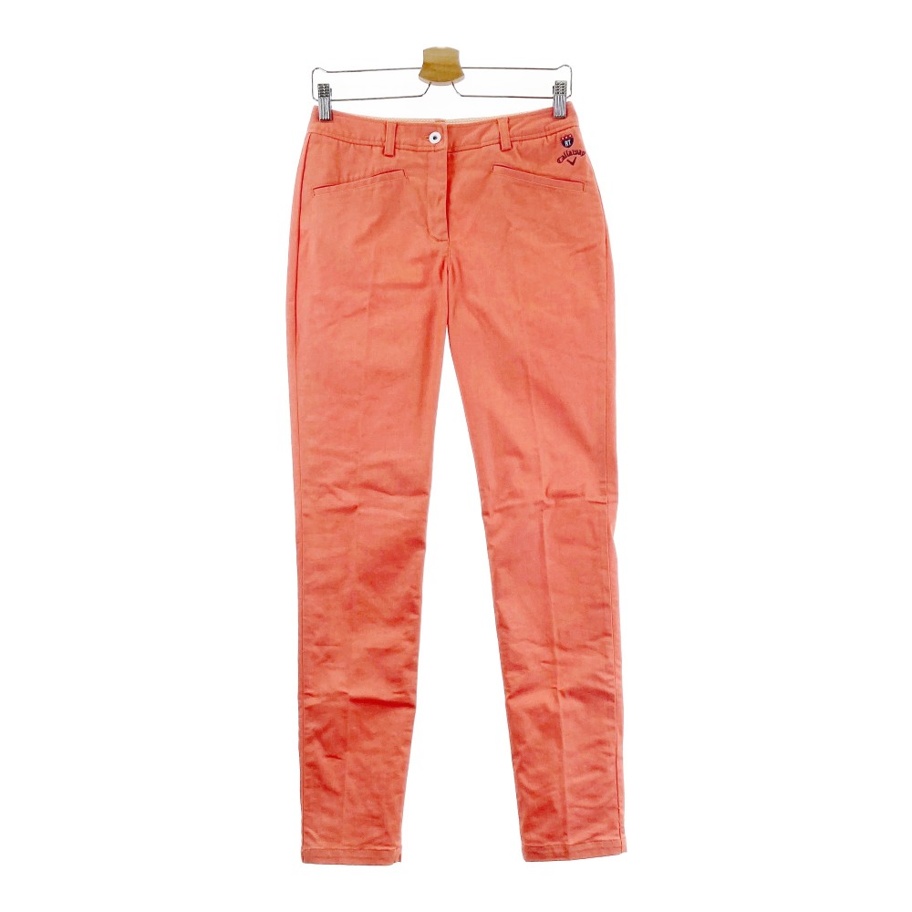 CALLAWAY キャロウェイ ストレッチパンツ オレンジ系 M 【中古】ゴルフウェア レディース