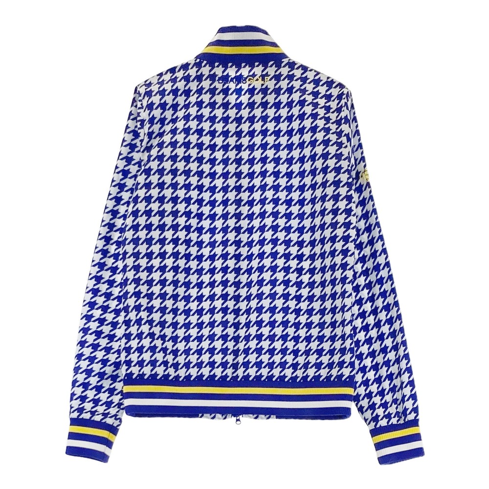 BEAMS GOLF ビームスゴルフ ジップジャケット 千鳥 ブルー系 S 【中古】ゴルフウェア レディース