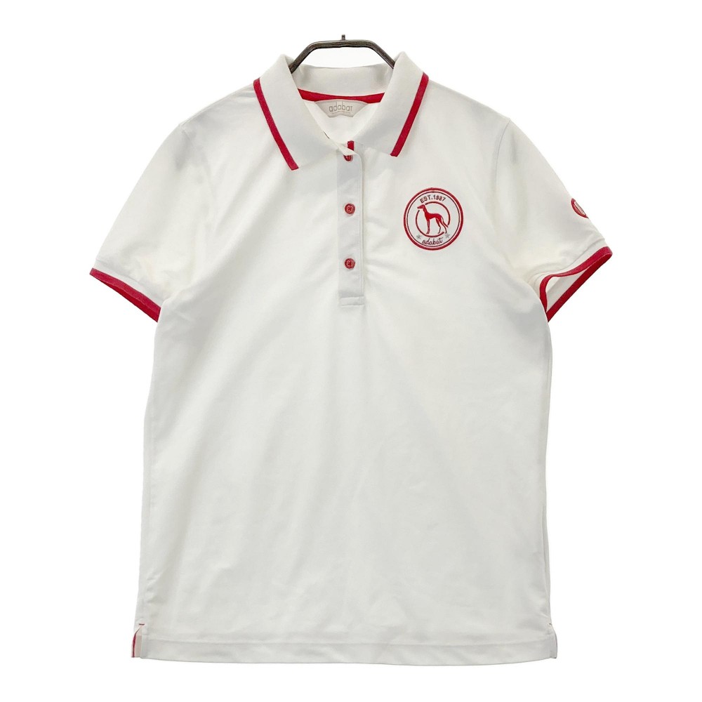 ADABAT アダバット 半袖ポロシャツ ホワイト系 40 【中古】ゴルフウェア レディース