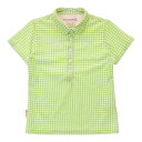 LECOQ GOLF ルコックゴルフ 半袖ポロシャツ チェック柄 グリーン系 L 【中古】ゴルフウェア レディース その1
