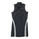 CPG GOLF シーピージーゴルフ ハーフジップ ノースリーブワンピース グレー系 4 【中古】ゴルフウェア レディース
