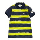 PEARLY GATES パーリーゲイツ 2022年 半袖ポロシャツ 総柄 ネイビー系 0 【中古】ゴルフウェア レディース