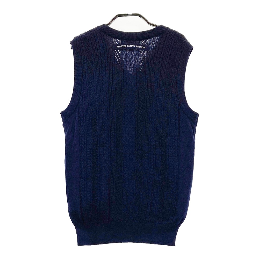 MASTER BUNNY EDITION マスターバニーエディション Vネック ニットベスト ネイビー系 1 【中古】ゴルフウェア レディース