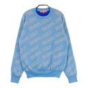 BEAMS GOLF ビームスゴルフ ニットセーター 総柄 ブルー系 【中古】ゴルフウェア レディース