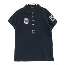 PEARLY GATES パーリーゲイツ 半袖ポロシャツ ネイビー系 0 【中古】ゴルフウェア レディース