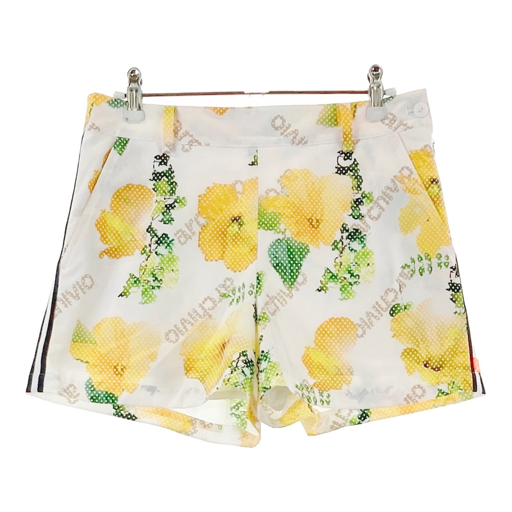 ARCHIVIO アルチビオ ショートパンツ 花 総柄 イエロー系 38 【中古】ゴルフウェア レディース