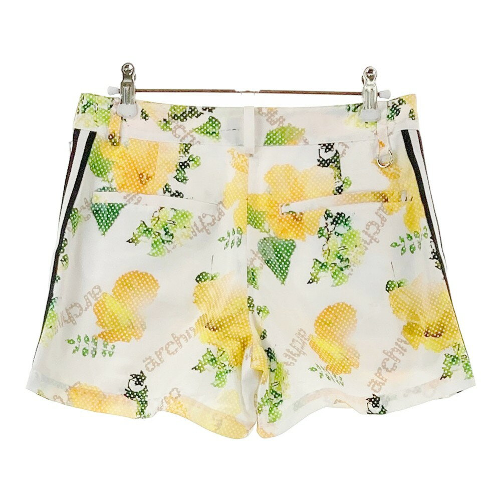 ARCHIVIO アルチビオ ショートパンツ 花 総柄 イエロー系 38 【中古】ゴルフウェア レディース