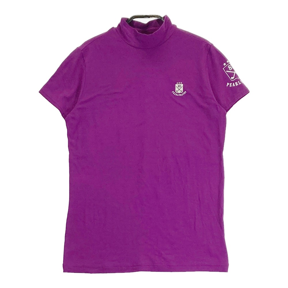 PEARLY GATES パーリーゲイツ ハイネック半袖Tシャツ パープル系 2 【中古】ゴルフウェア レディース