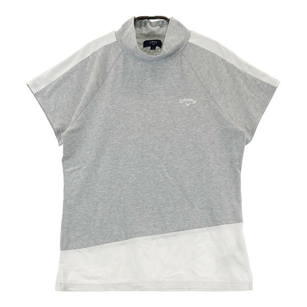CALLAWAY キャロウェイ モックネック 半袖Tシャツ グレー系 L 【中古】ゴルフウェア レディース