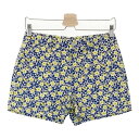 JACK BUNNY ジャックバニー ショートパンツ 花 総柄 イエロー系 1 【中古】ゴルフウェア レディース