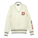 23区GOLF ニジュウサンクゴルフ ニットセーター ホワイト系 1 【中古】ゴルフウェア レディース