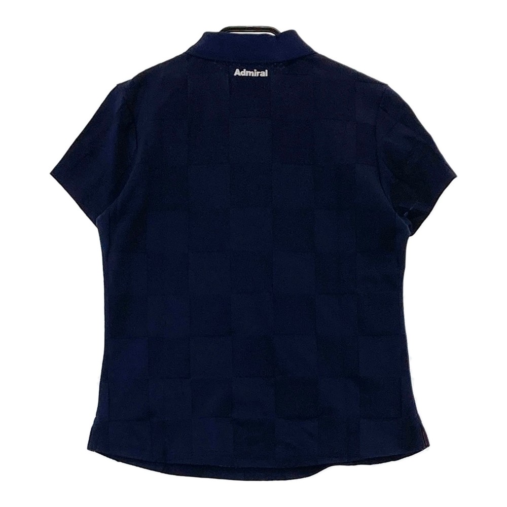 ADMIRAL アドミラル 半袖ポロシャツ ネイビー系 L 【中古】ゴルフウェア レディース