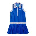 VIVA HEART ビバハート replie 018-64570 ノースリーブワンピース ブルー系 42 【中古】ゴルフウェア レディース