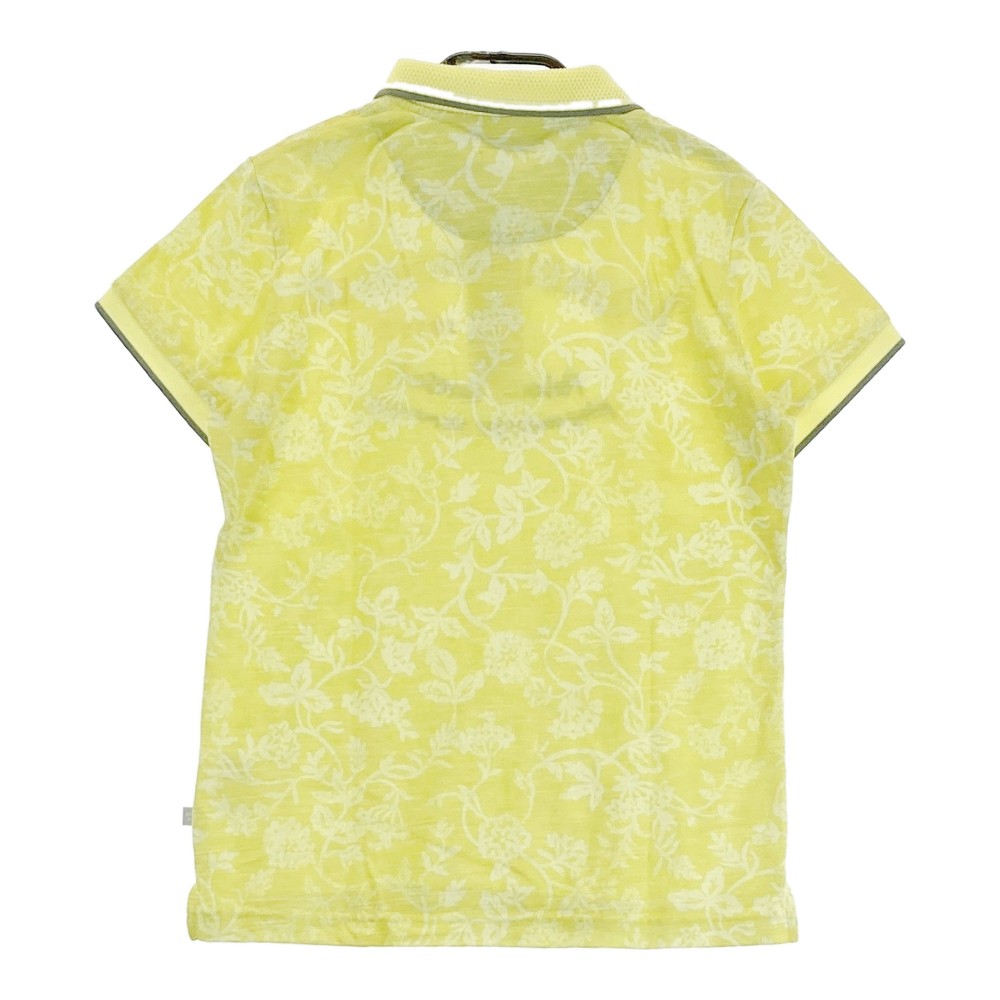 MUNSING WEAR マンシングウェア 半袖ポロシャツ 総柄 イエロー系 M 【中古】ゴルフウェア レディース