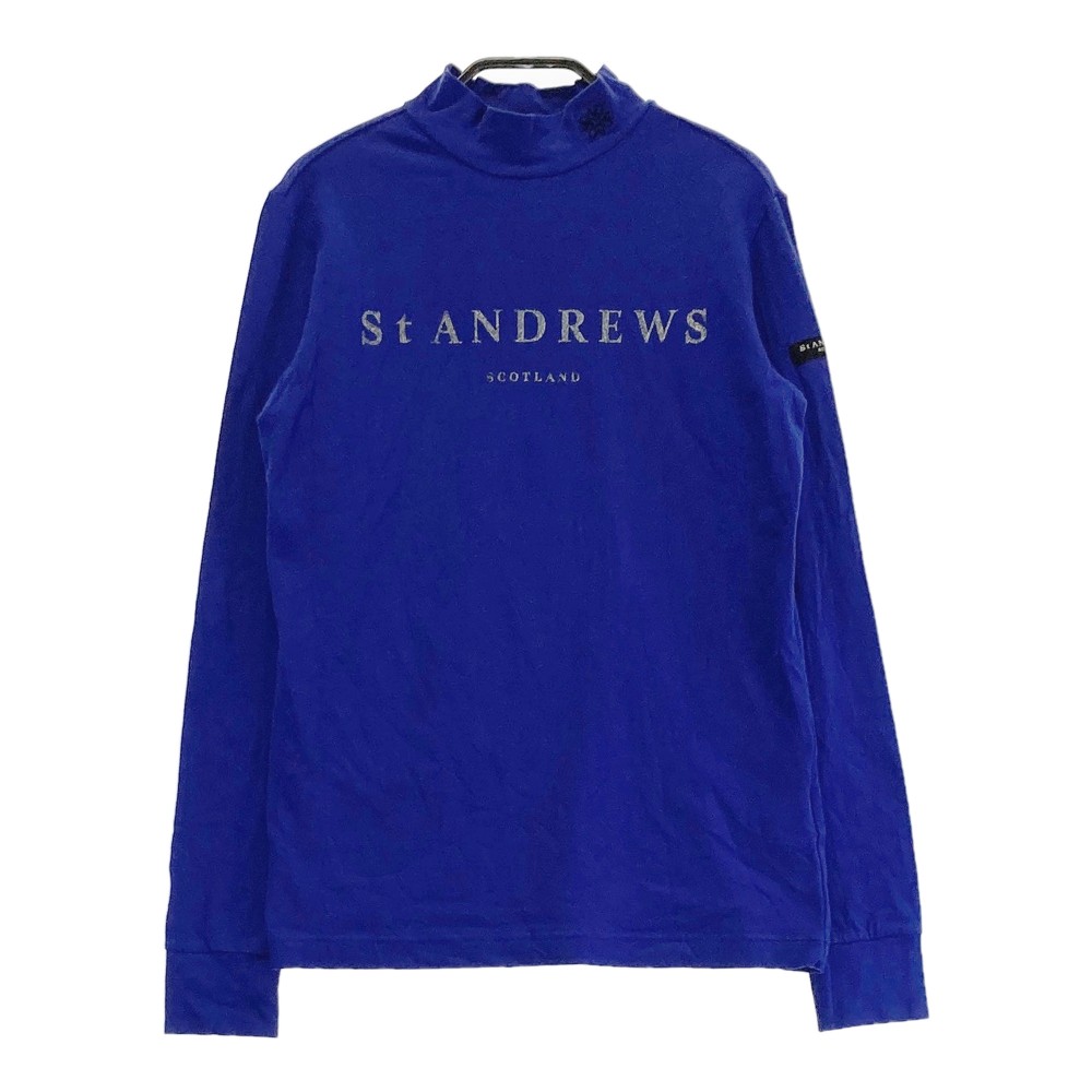 ST ANDREWS セントアンドリュース ハイネック 長袖Tシャツ ネイビー系 S 【中古】ゴルフウェア レディース