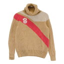 PEARLY GATES パーリーゲイツ タートルネック ウール ニットセーター ブラウン系 1 【中古】ゴルフウェア レディース