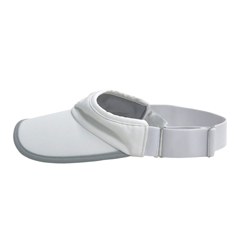 DESCENTE GOLF デサントゴルフ サンバイザー ゴムベルト ホワイト系 F(55-57) 【中古】ゴルフウェア