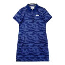 BRIEFING GOLF ブリーフィング 半袖ワンピース 迷彩 カモフラ柄 ネイビー系 M 【中古】ゴルフウェア レディース