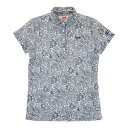 MASTER BUNNY EDITION マスターバニーエディション 半袖ポロシャツ ペイズリー柄 ホワイト系 1 【中古】ゴルフウェア レディース その1