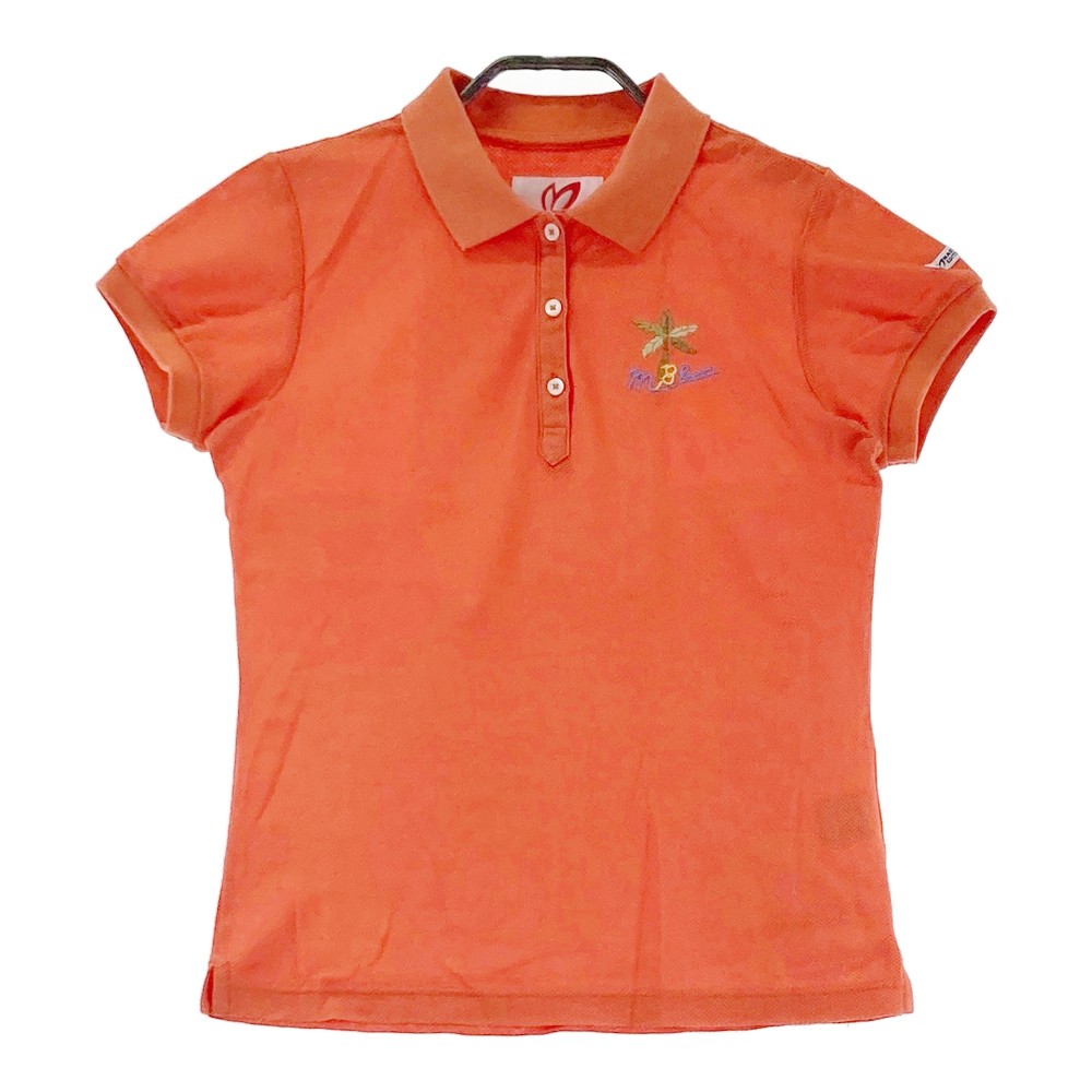 MASTER BUNNY EDITION マスターバニーエディション 半袖ポロシャツ 刺繍 オレンジ系 0 【中古】ゴルフウェア レディース