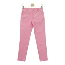 23区GOLF ニジュウサンクゴルフ ストレッチパンツ ピンク系 64 【中古】ゴルフウェア レディース