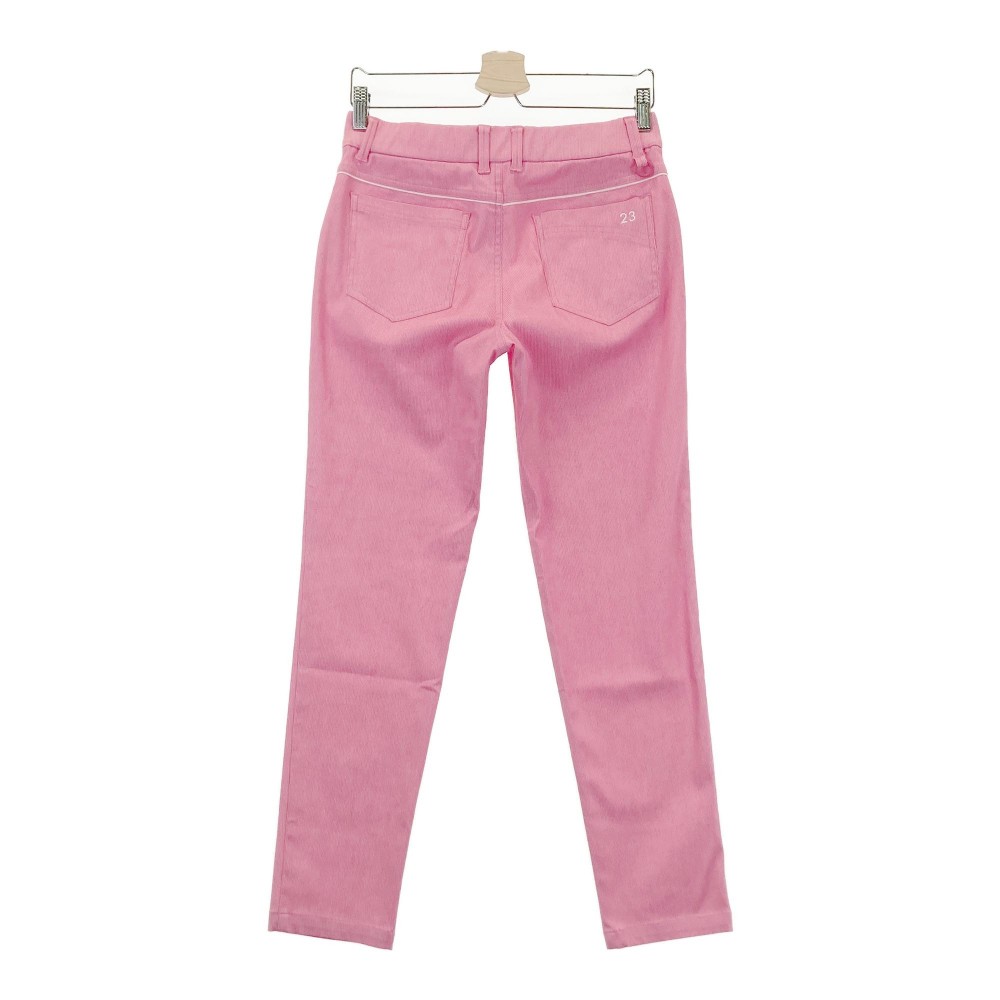 23区GOLF ニジュウサンクゴルフ ストレッチパンツ ピンク系 64 【中古】ゴルフウェア レディース