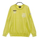 PEARLY GATES パーリーゲイツ クルーネック ニットセーター イエロー系 0 【中古】ゴルフウェア レディース