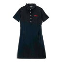 FILA GOLF フィラゴルフ 半袖ワンピース ブラック系 S 【中古】ゴルフウェア レディース