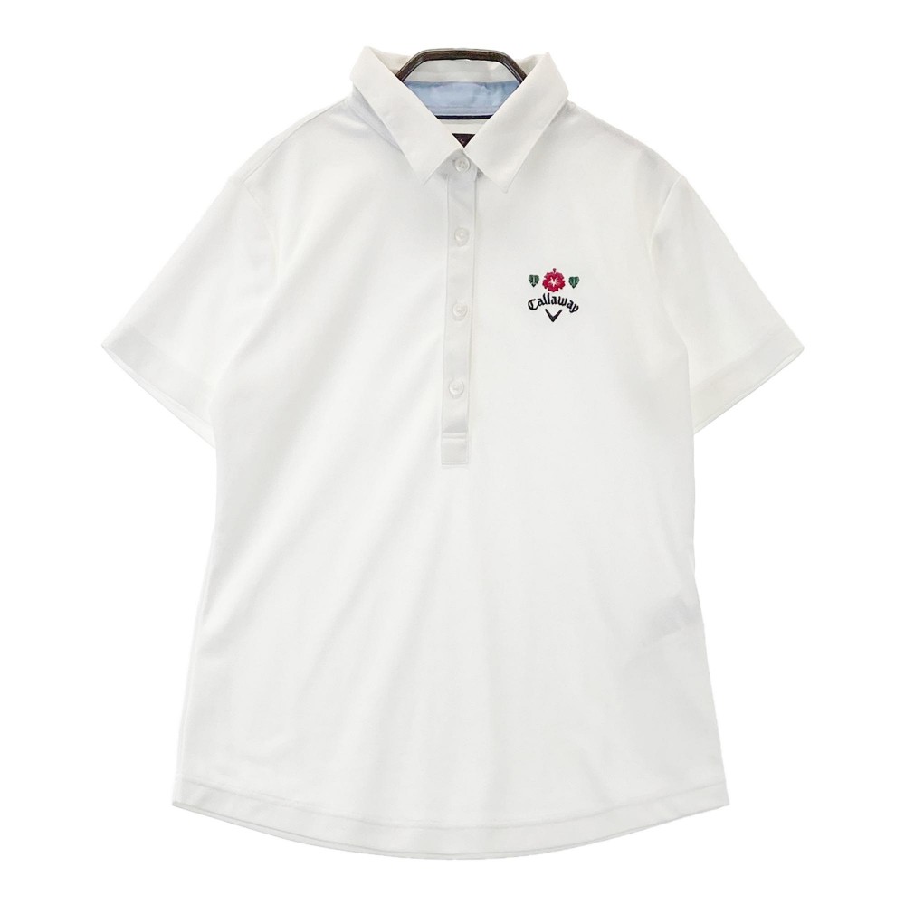 CALLAWAY キャロウェイ 半袖ポロシャツ ホワイト系 M 【中古】ゴルフウェア レディース
