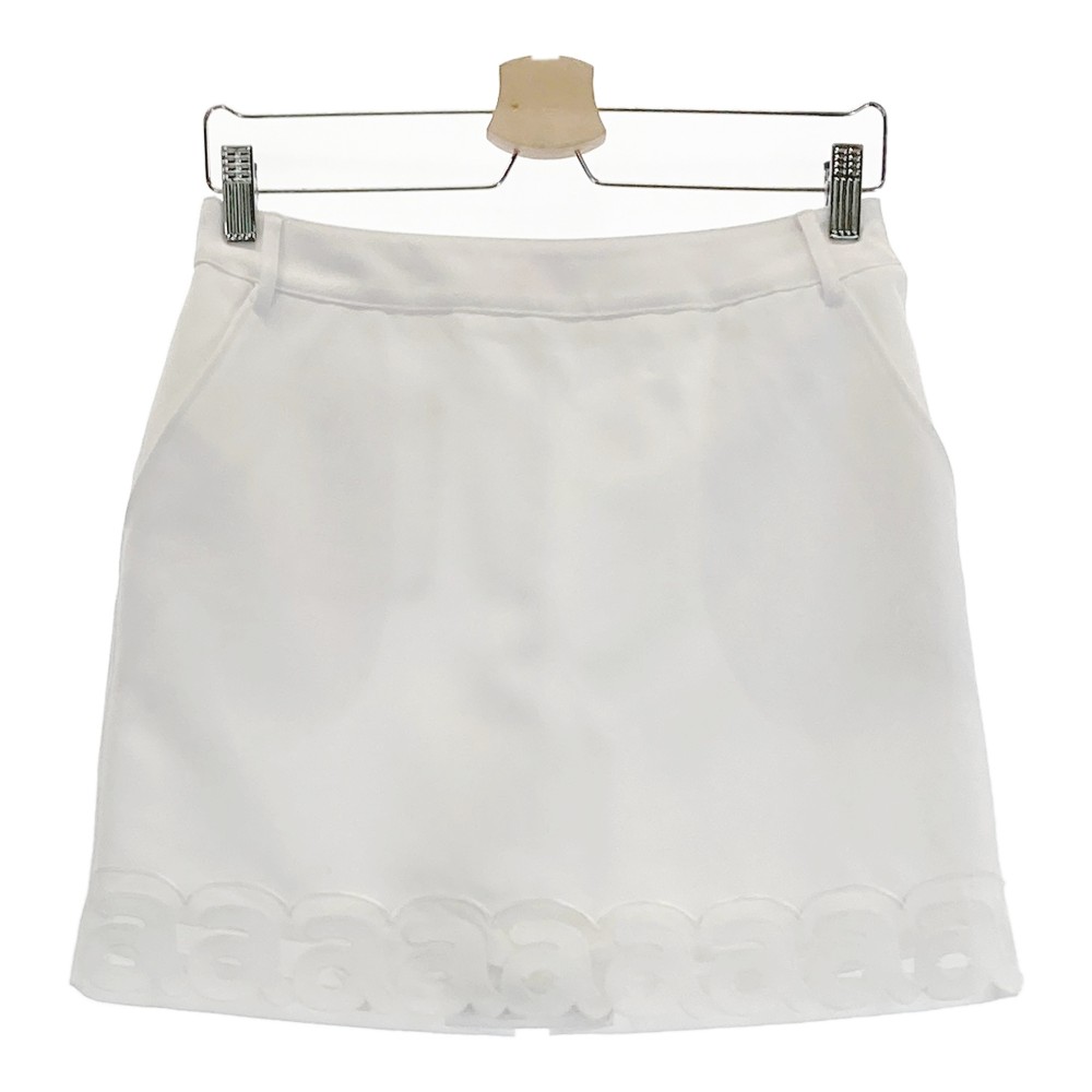 ARCHIVIO アルチビオ インナー付 スカート 裾aロゴ ホワイト系 38 【中古】ゴルフウェア レディース