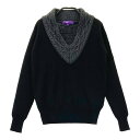 BEAMS GOLF ビームスゴルフ ウール混 Vネック ニットセーター ブラック系 S 【中古】ゴルフウェア レディース