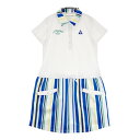 LECOQ GOLF ルコックゴルフ 半袖 ワンピース ホワイト系 M 【中古】ゴルフウェア レディース