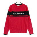 BLACK&WHITE ブラックアンドホワイト 2022年 ニット セーター レッド系 WM 【中古】ゴルフウェア レディース