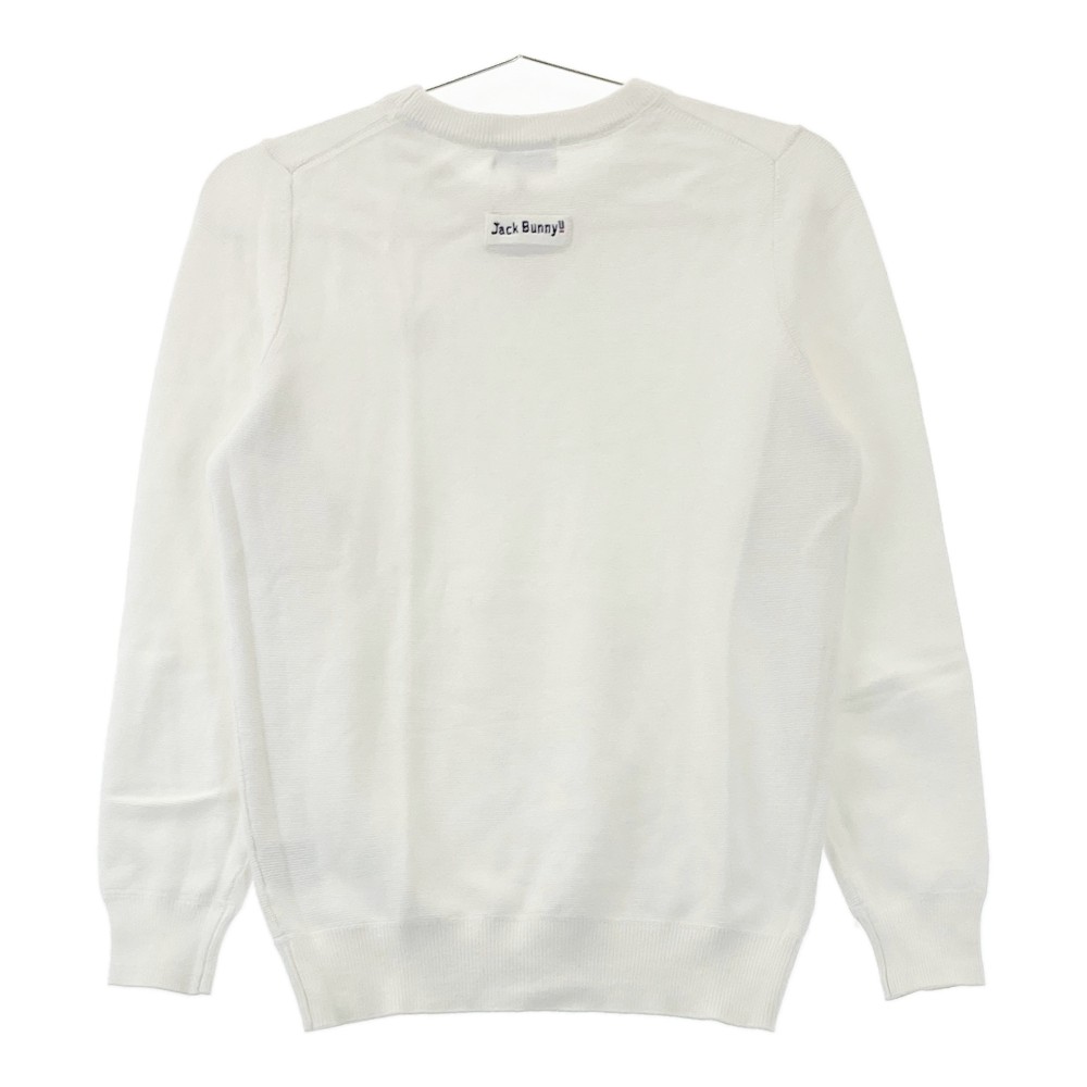 JACK BUNNY ジャックバニー ニットセーター ホワイト系 0 【中古】ゴルフウェア レディース
