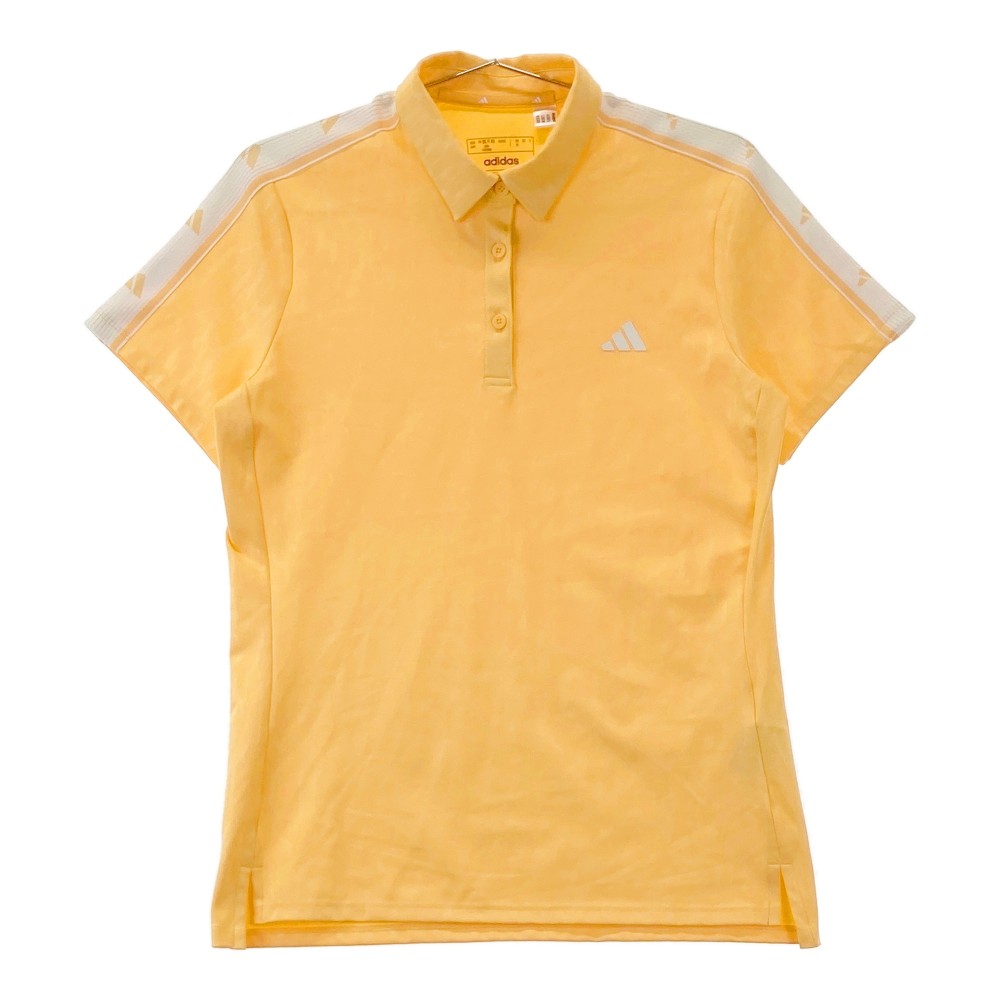 ADIDAS GOLF アディダスゴルフ IK9821 2024年モデル 半袖ポロシャツ 総柄 イエロー系 L 【中古】ゴルフウェア レディース