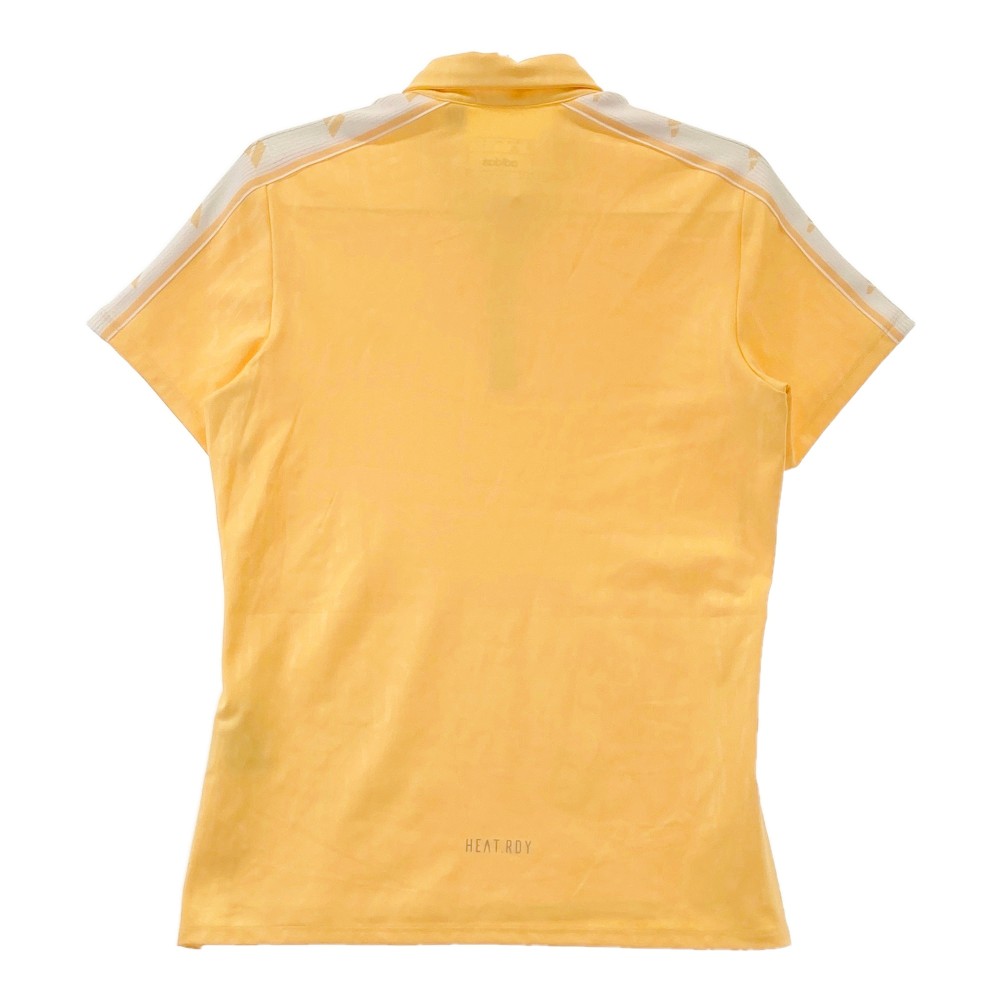 ADIDAS GOLF アディダスゴルフ IK9821 2024年モデル 半袖ポロシャツ 総柄 イエロー系 L 【中古】ゴルフウェア レディース