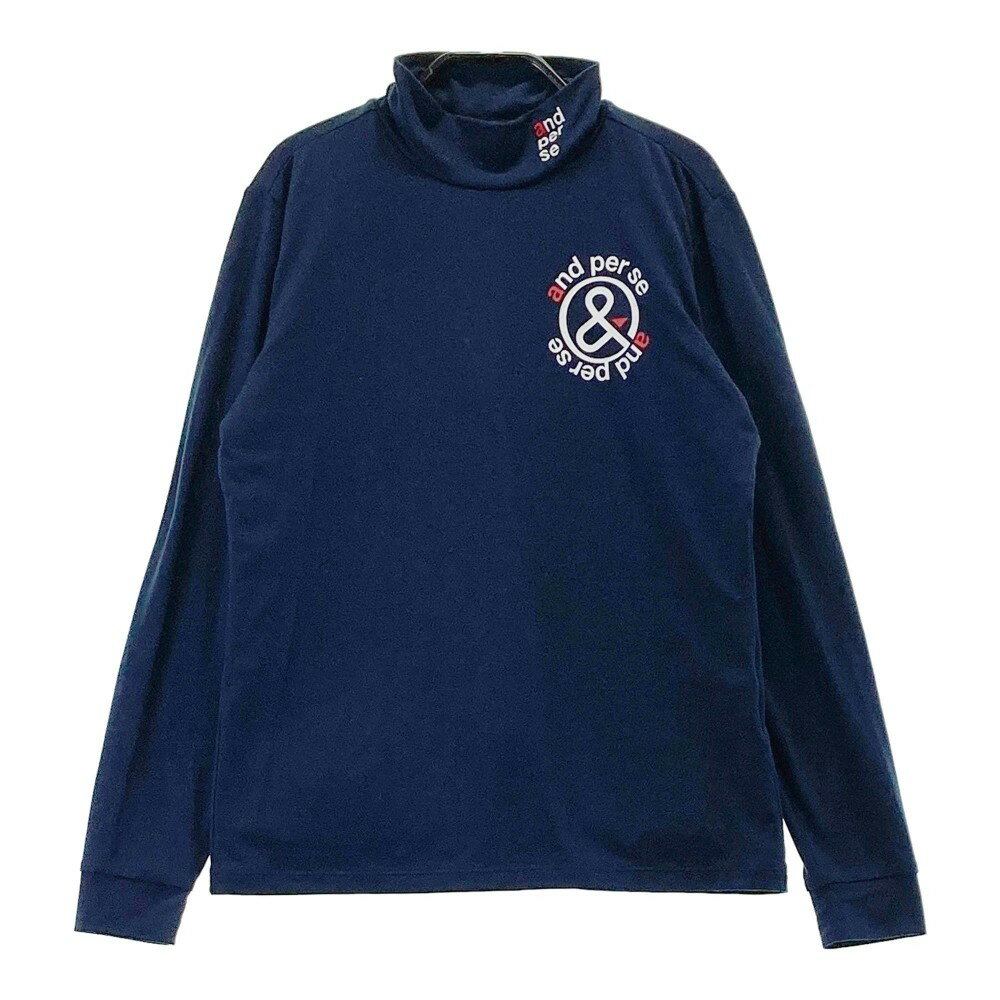 AND PER SE アンパスィ 2022年モデル ハイネック 長袖Tシャツ ネイビー系 M 【中古】ゴルフウェア レディース