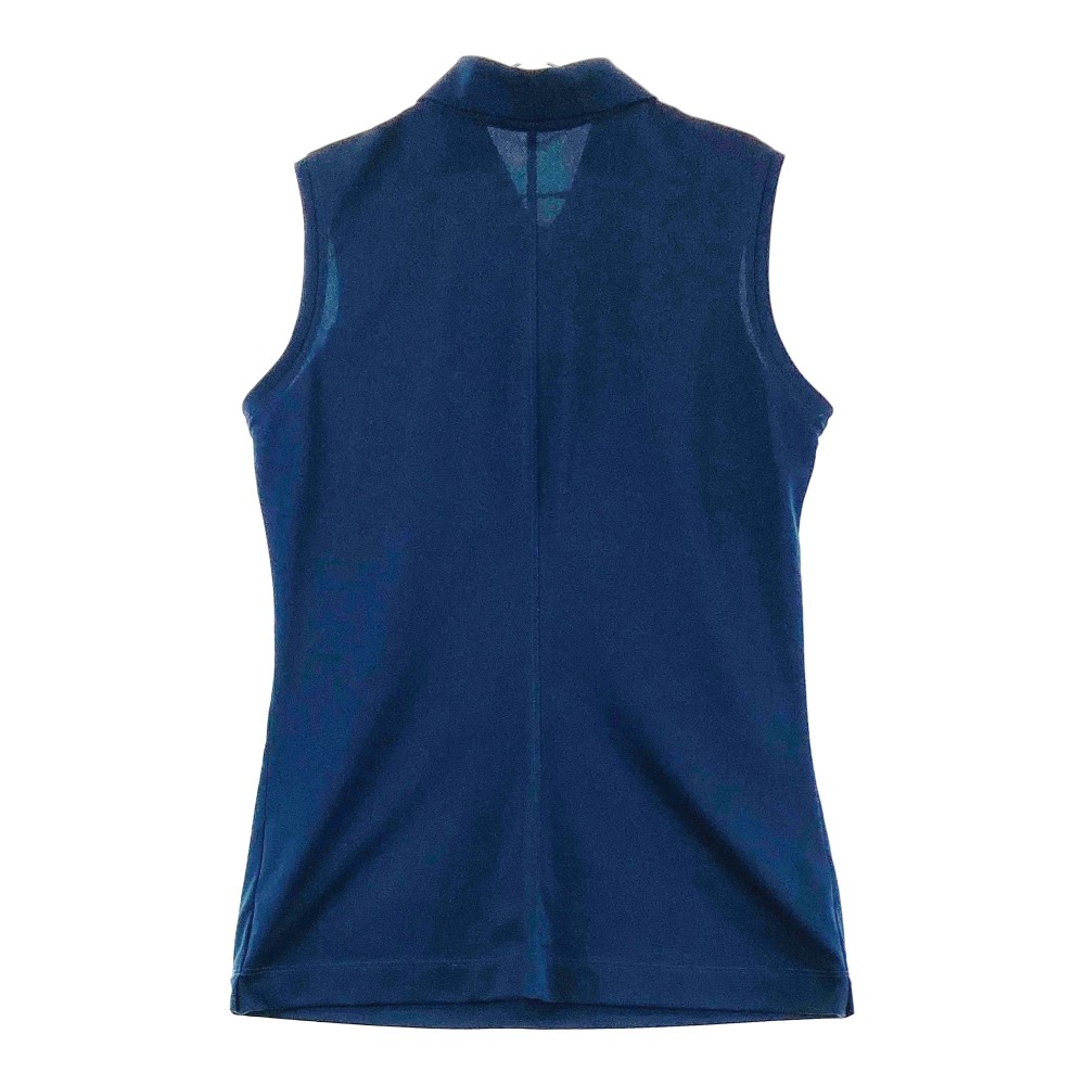 NIKE GOLF ナイキゴルフ ノースリーブポロシャツ ネイビー系 S 【中古】ゴルフウェア レディース