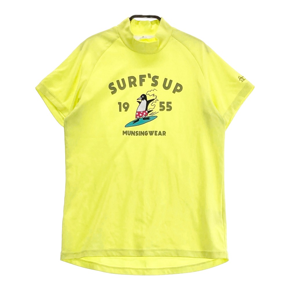 MUNSING WEAR マンシングウェア 2022年モデル ハイネック 半袖Tシャツ イエロー系 L 【中古】ゴルフウェア レディース