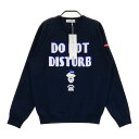 AND PER SE アンパスィ 2023年モデル 長袖ニットセーター DO NOT DISTURB ネイビー系 L 【中古】ゴルフウェア レディース
