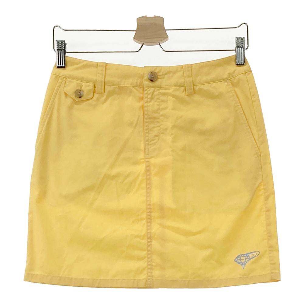 BEAMS GOLF ビームスゴルフ ストレッチスカート イエロー系 S 【中古】ゴルフウェア レディース