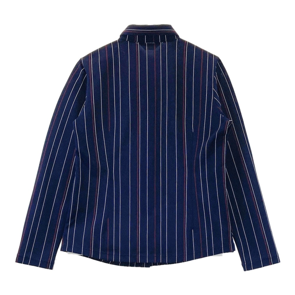ADABAT アダバット 長袖シャツ ストライプ柄 ネイビー系 38 【中古】ゴルフウェア レディース