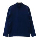 ADIDAS GOLF アディダスゴルフ ハイネック ニットセーター ネイビー系 OT 【中古】ゴルフウェア レディース