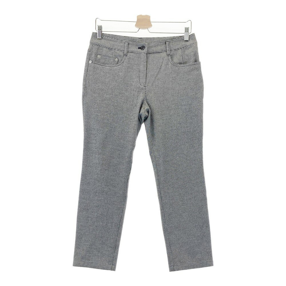MUNSING WEAR マンシングウェア ストレッチパンツ クロスシェイプ 総柄 ブラック系 13 【中古】ゴルフウェア レディース
